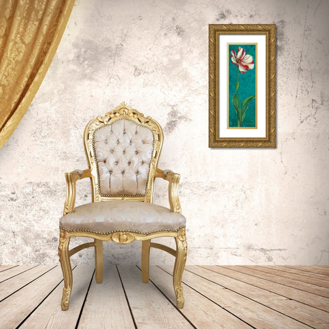 Sultans Garden I Gold Ornate Wood Framed Art Print with Double Matting by Donovan, Maria