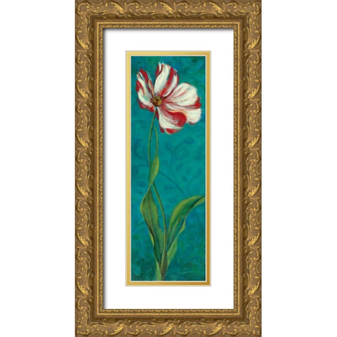 Sultans Garden I Gold Ornate Wood Framed Art Print with Double Matting by Donovan, Maria