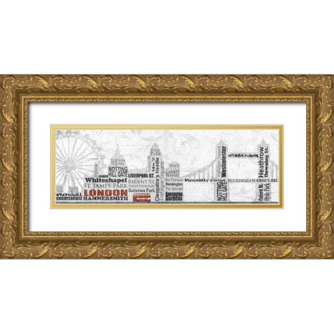 London Gold Ornate Wood Framed Art Print with Double Matting by Craven, Katrina