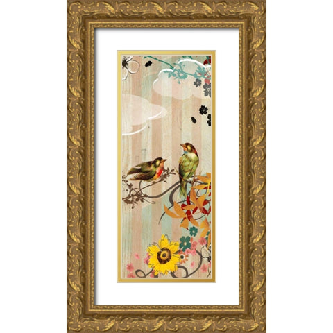 Vintage Love Gold Ornate Wood Framed Art Print with Double Matting by Donovan, Kelly