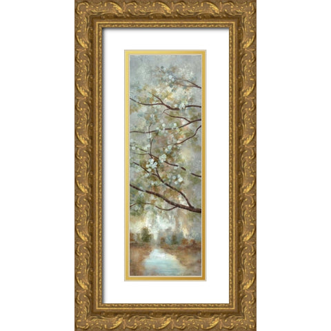 May Awaits II Gold Ornate Wood Framed Art Print with Double Matting by Nan