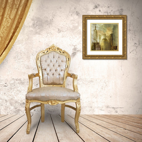 Empire State Building Gold Ornate Wood Framed Art Print with Double Matting by Craven, Katrina