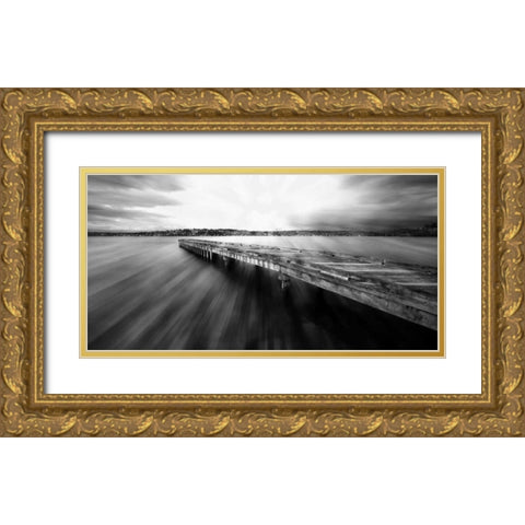 Measured By The Time Gold Ornate Wood Framed Art Print with Double Matting by Reed, Aaron