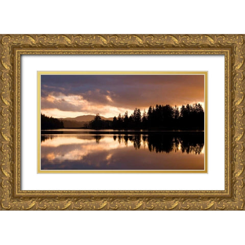 Hammersley Inlet Gold Ornate Wood Framed Art Print with Double Matting by Delimont, Danita