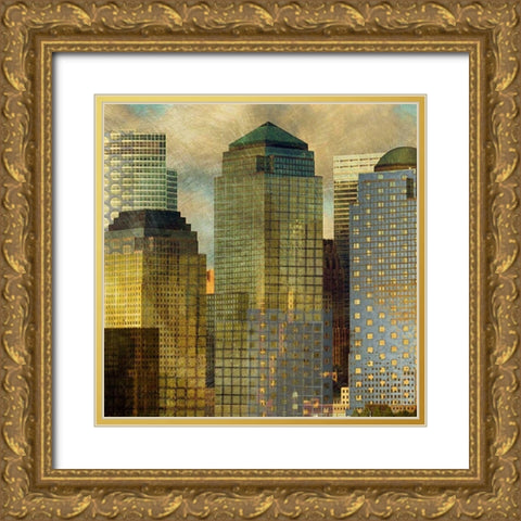 City Segment Gold Ornate Wood Framed Art Print with Double Matting by Craven, Katrina
