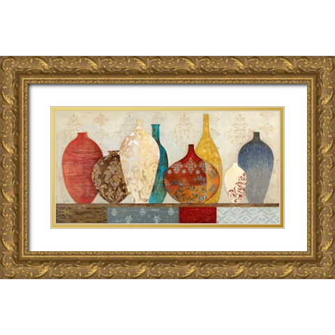 Collection Of Memories Gold Ornate Wood Framed Art Print with Double Matting by Tava Studios