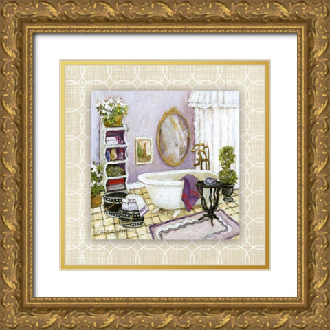 Lavender Scented Gold Ornate Wood Framed Art Print with Double Matting by Olson, Charlene