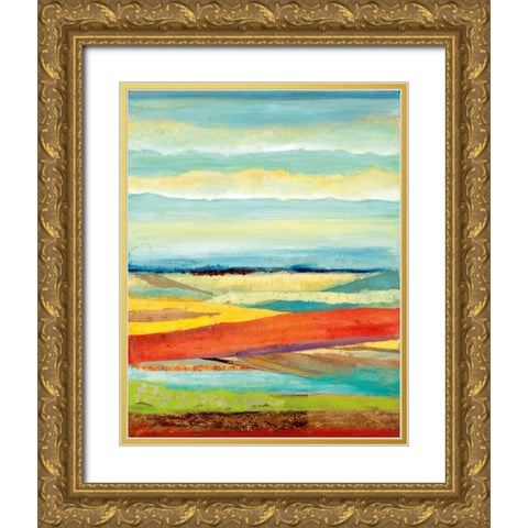 Earths Delight Gold Ornate Wood Framed Art Print with Double Matting by Tava Studios