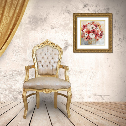 Gardens Passion II Gold Ornate Wood Framed Art Print with Double Matting by Robinson, Carol