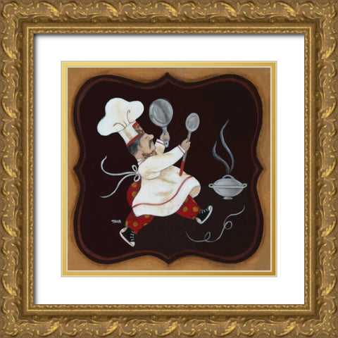 In Short Order I Gold Ornate Wood Framed Art Print with Double Matting by Tava Studios
