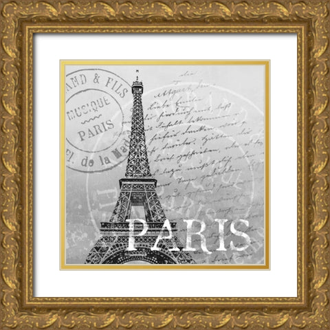 Paris Gold Ornate Wood Framed Art Print with Double Matting by Knutsen, Conrad