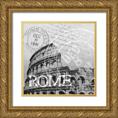 Rome Gold Ornate Wood Framed Art Print with Double Matting by Knutsen, Conrad