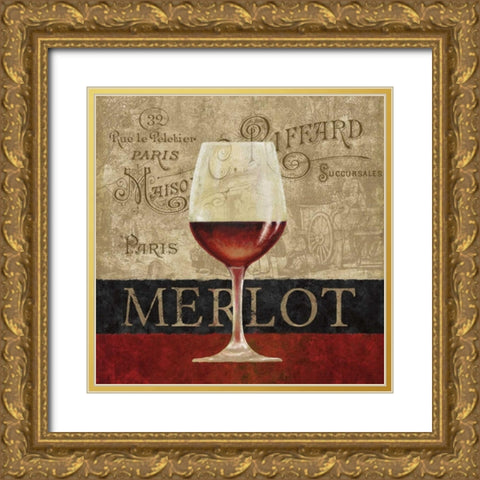 Merlot Gold Ornate Wood Framed Art Print with Double Matting by Knutsen, Conrad