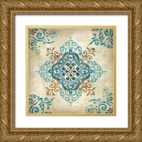 Arabesque II Gold Ornate Wood Framed Art Print with Double Matting by Knutsen, Conrad