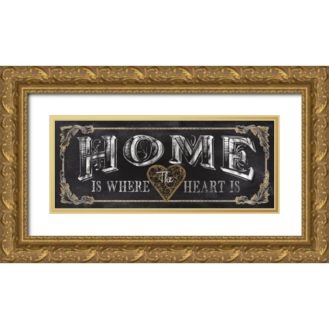 Home Gold Ornate Wood Framed Art Print with Double Matting by Knutsen, Conrad