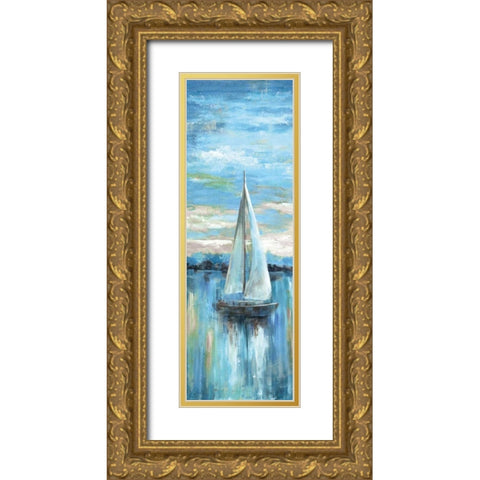 Evening Bay II Gold Ornate Wood Framed Art Print with Double Matting by Nan