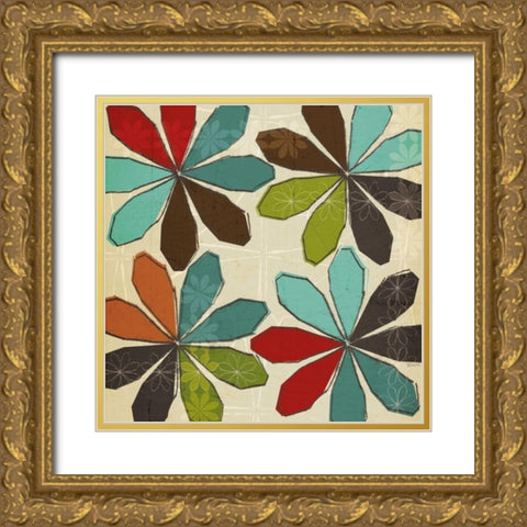Kaleidoscope I Gold Ornate Wood Framed Art Print with Double Matting by Craven, Katrina