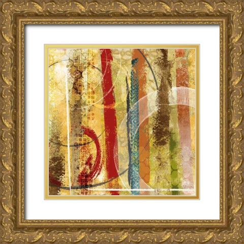 Bands of Light Gold Ornate Wood Framed Art Print with Double Matting by Craven, Katrina