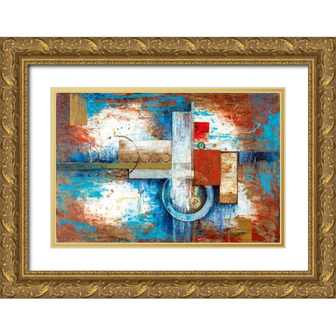 Around the Corner Gold Ornate Wood Framed Art Print with Double Matting by Tava Studios
