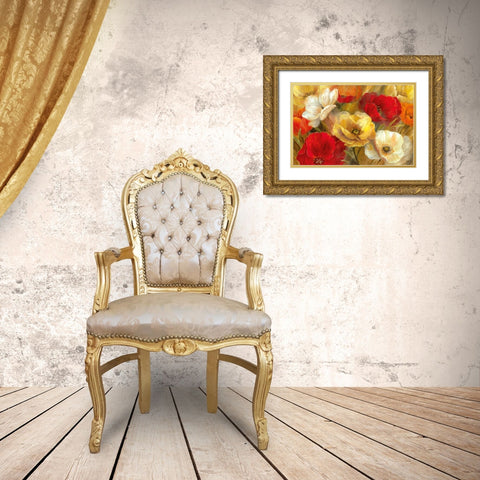 Jardin d Or Gold Ornate Wood Framed Art Print with Double Matting by Nan