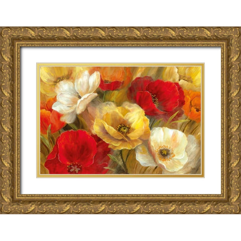 Jardin d Or Gold Ornate Wood Framed Art Print with Double Matting by Nan