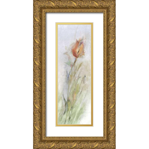 Tulip Breeze II Gold Ornate Wood Framed Art Print with Double Matting by Calascibetta, Mike