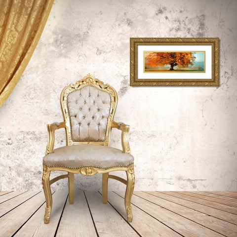 Autumn Emotion Gold Ornate Wood Framed Art Print with Double Matting by Weisz, Irene