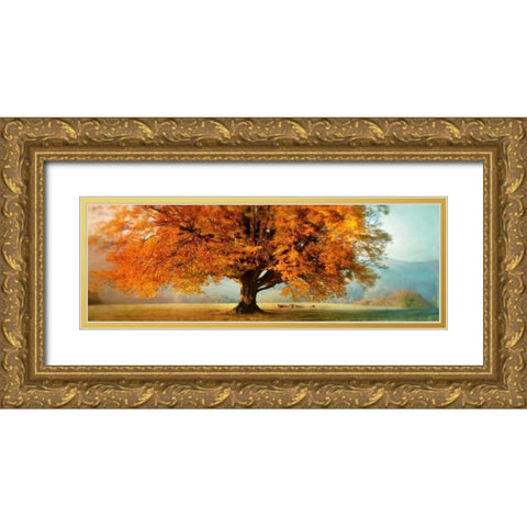 Autumn Emotion Gold Ornate Wood Framed Art Print with Double Matting by Weisz, Irene
