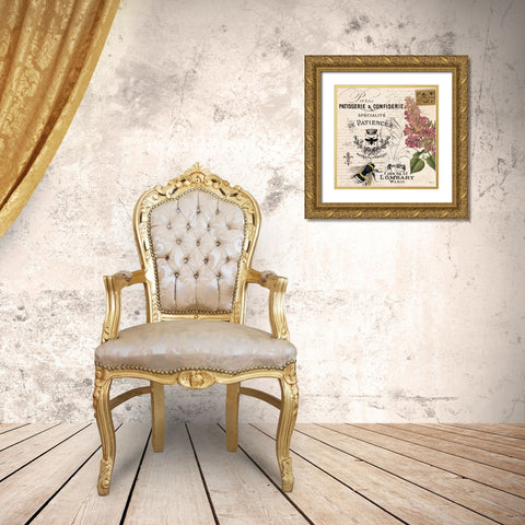 Chocolat II Gold Ornate Wood Framed Art Print with Double Matting by Craven, Katrina