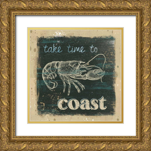 Time to Coast Gold Ornate Wood Framed Art Print with Double Matting by Robinson, Carol