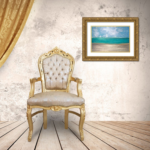 Catching the Wind Gold Ornate Wood Framed Art Print with Double Matting by Jill, Susan