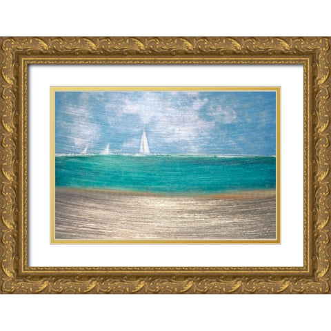 Catching the Wind Gold Ornate Wood Framed Art Print with Double Matting by Jill, Susan
