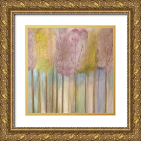 Soft Orchid Morning Gold Ornate Wood Framed Art Print with Double Matting by Jill, Susan