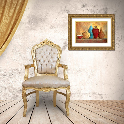Villa Romantica Gold Ornate Wood Framed Art Print with Double Matting by Tava Studios