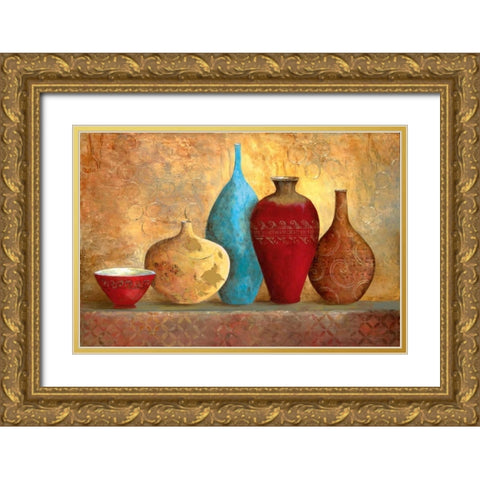 Villa Romantica Gold Ornate Wood Framed Art Print with Double Matting by Tava Studios