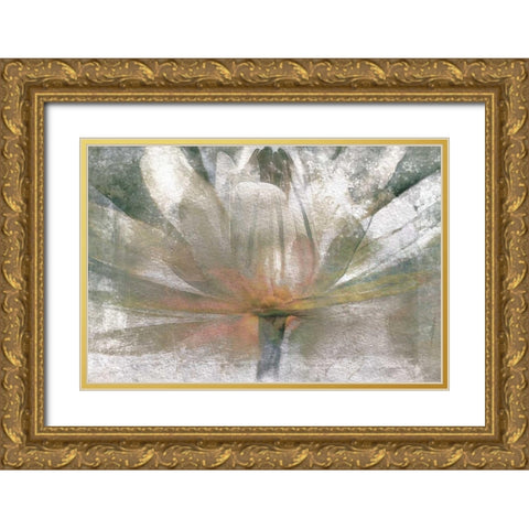 Lily Light Gold Ornate Wood Framed Art Print with Double Matting by Calascibetta, Mike