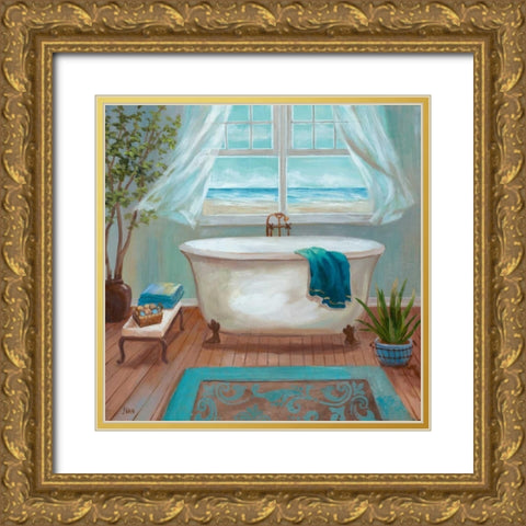 Soft Breeze I Gold Ornate Wood Framed Art Print with Double Matting by Nan