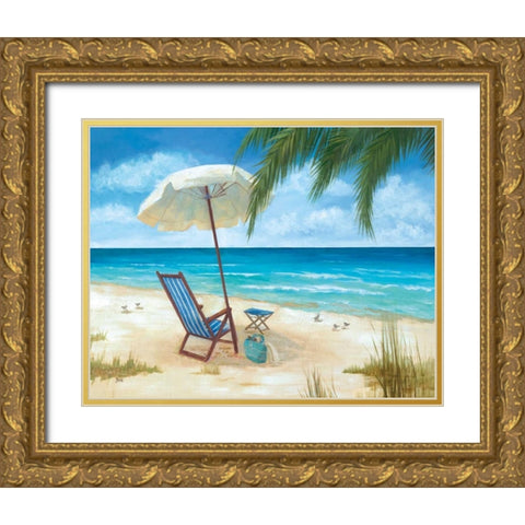 In the Shade Gold Ornate Wood Framed Art Print with Double Matting by Nan
