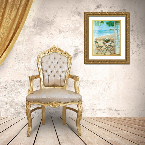 Veranda Vista I Gold Ornate Wood Framed Art Print with Double Matting by Tava Studios