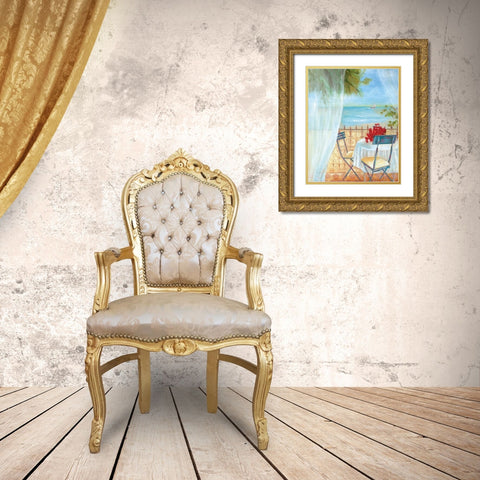 Veranda Vista II Gold Ornate Wood Framed Art Print with Double Matting by Tava Studios