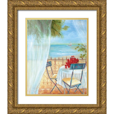 Veranda Vista II Gold Ornate Wood Framed Art Print with Double Matting by Tava Studios