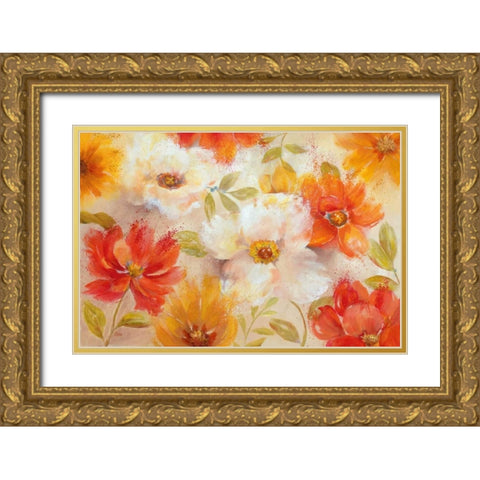 Spring Morning Gold Ornate Wood Framed Art Print with Double Matting by Nan