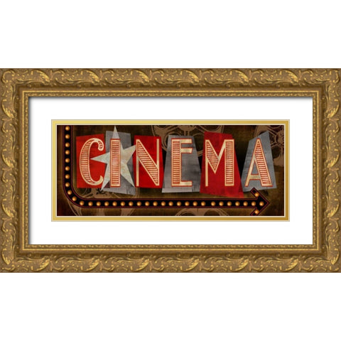 Cinema Gold Ornate Wood Framed Art Print with Double Matting by Knutsen, Conrad
