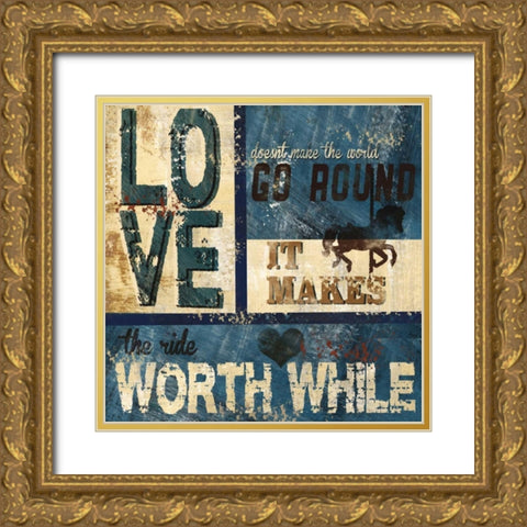 Love Worth While Gold Ornate Wood Framed Art Print with Double Matting by Knutsen, Conrad