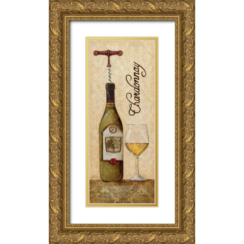 Chardonnay Gold Ornate Wood Framed Art Print with Double Matting by Tava Studios