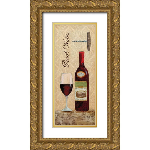 Pinot Gold Ornate Wood Framed Art Print with Double Matting by Tava Studios
