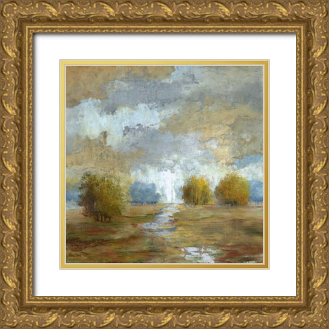 Lush Meadow I Gold Ornate Wood Framed Art Print with Double Matting by Nan