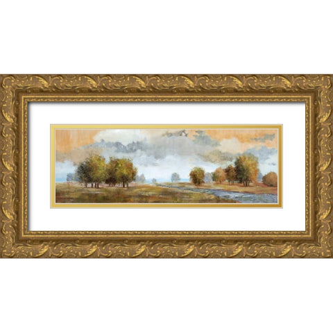 Meadow Vista I Gold Ornate Wood Framed Art Print with Double Matting by Nan