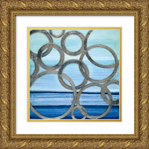 Circular View Gold Ornate Wood Framed Art Print with Double Matting by Tava Studios