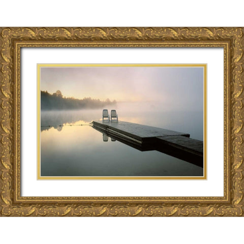 Algonquin Provincial Park Gold Ornate Wood Framed Art Print with Double Matting by Delimont, Danita